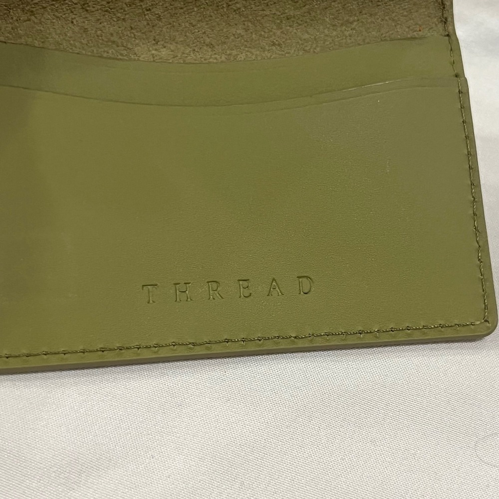 Thread Scout Bifold Wallet Olive Green Checkerboard Pattern - Picture 5 of 9